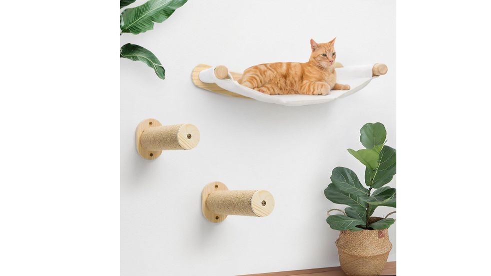 CYDDUP Cat Wall Hammock with 2 Steps